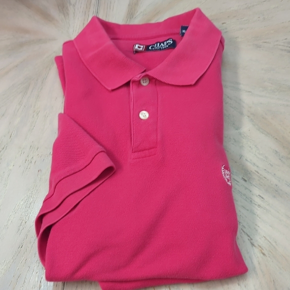 Set of 3 Classic Style Chaps Mens XL Polo Shirts - Blue, Pink and Green. - Picture 4 of 5